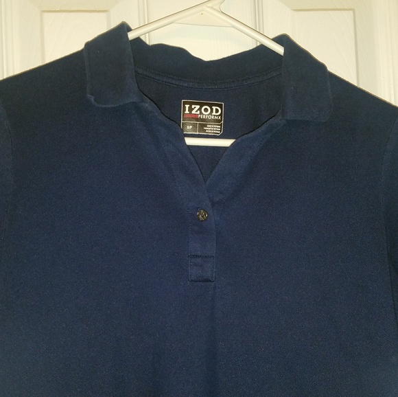 Izod Navy Performx Women's Pique Polo - Picture 5 of 8